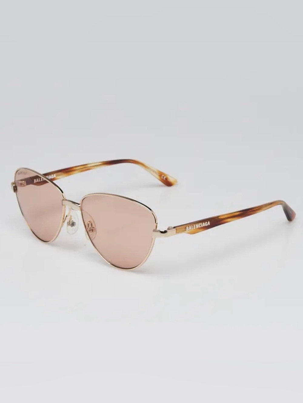 Balenciaga Brown/Gold Acetate and Metal Sunglasses - BBOO11S 003